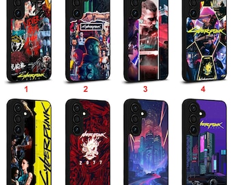 Custodia per Samsung Galaxy S22 S23 S24 S25 S26 Plus Ultra Note 10 20 Z Fold Flip Series con tema Cyberpunk 2077 #B