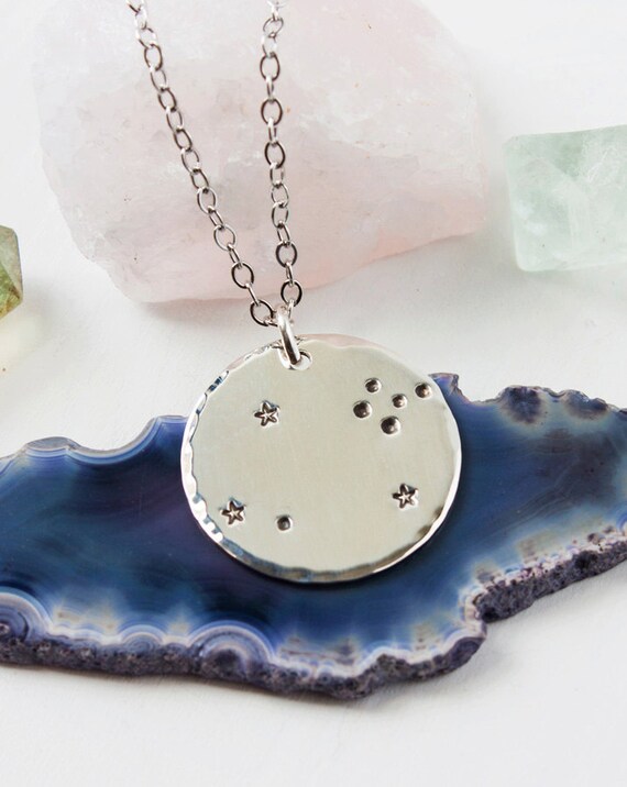 Leo star sign constellation zodiac necklace. Zodiac gift ...