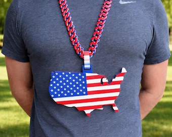 USA Map Hype Chain - World Cup - 4th of July