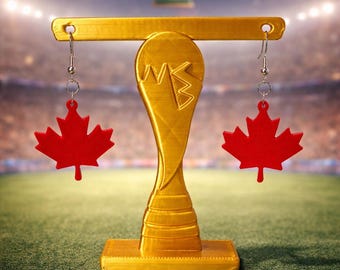 Canadian Maple Leaf Earring, World Cup Jewelry