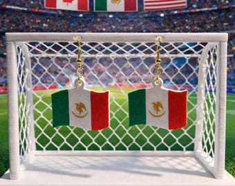 Mexican Flag Earrings - World Cup
