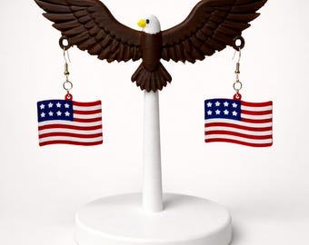 USA Flag Earrings - World Cup - 4th of July