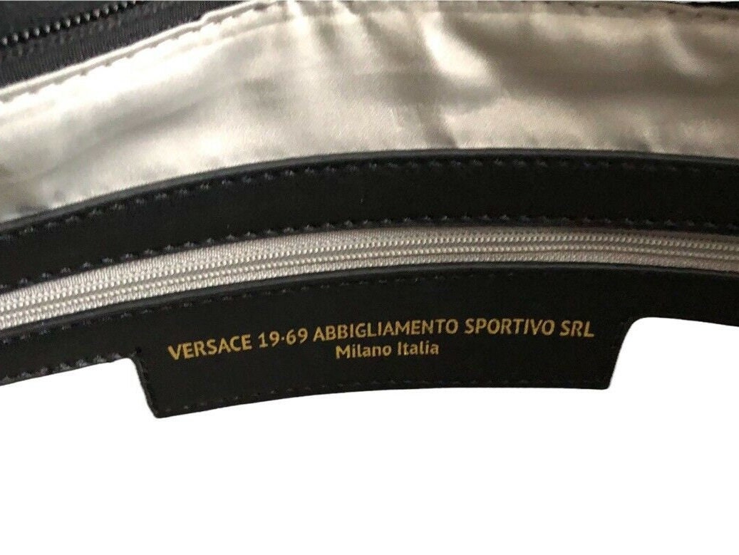 Versace 19v69 Abbigliamento Sportivo SRL Milano Italia Black Embossed  Checkered Satchel/handbag/tote 