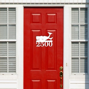 House Number Sign, Whale Tails, Address Plaque, Address Sign, Custom, Personalized Sign, Housewarming Gift, Coastal, Tropical, Outdoor Decor