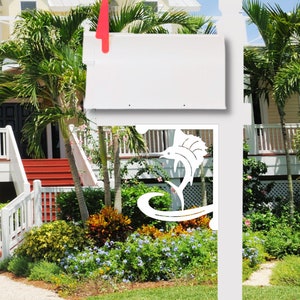 Mailbox Bracket - Sailfish Design, Coastal, Custom Mailbox, Bracket, Outdoor Decor, Housewarming Gift, Mailbox & Post Not Included