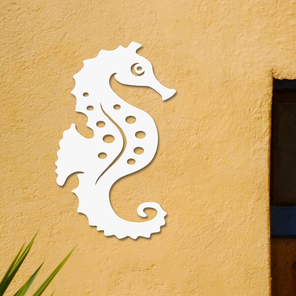 Wall Art, Seahorse, Tropical, Outdoor Decor, Housewarming Gift, Nautical, Coastal, Custom, PVC Wall Art, Long Lasting