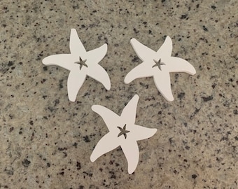 Shutter Embellishments - Starfish W/Star Wall Art X3 Pieces Small approx 8X5, Custom, Outdoor Decor, Tropical, Ships Free to Mainland USA