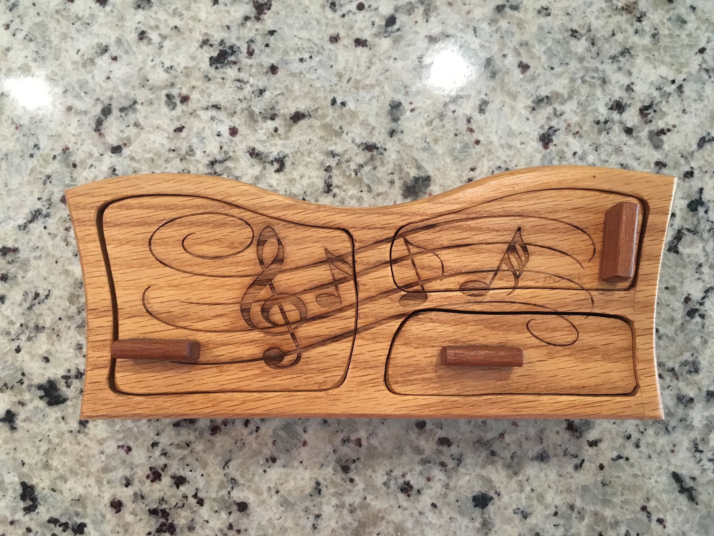Music Note Writing Box Solid Wood Box w/Drawers Music Notes Jewelry Box | Etsy