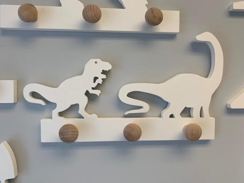Robe Hook Hook Coat Rack Hat Rack Apron Hook Diplodocus and T-Rex Wall Hook Entryway Organizer Free Shipping -Mainland USA,Handmade