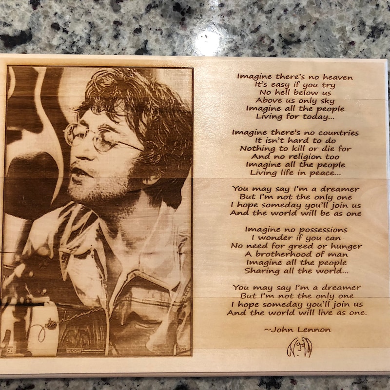 Imagine Lyrics - Etsy