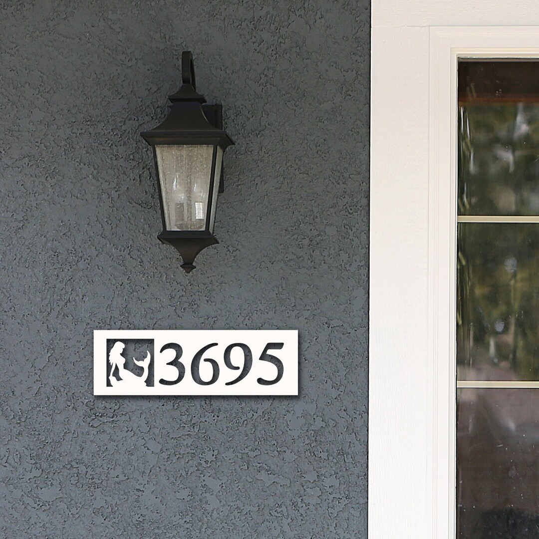 On The Rocks Sign House Number Plaque Boxed - Mermaid on the Rocks, Address Plaque ...