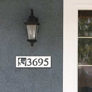 House Number Plaque Boxed - Mermaid on the Rocks, Address Plaque, Address Sign, Custom, Personalized,  Gift, Custom Gift, Outdoor Decor