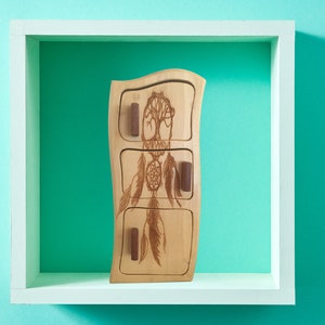 Solid Wood Box W/Drawers - Dreamcatcher, Jewelry Box, Handcrafted, Custom Box, Personalized Box, Handmade, Box, Stash Box