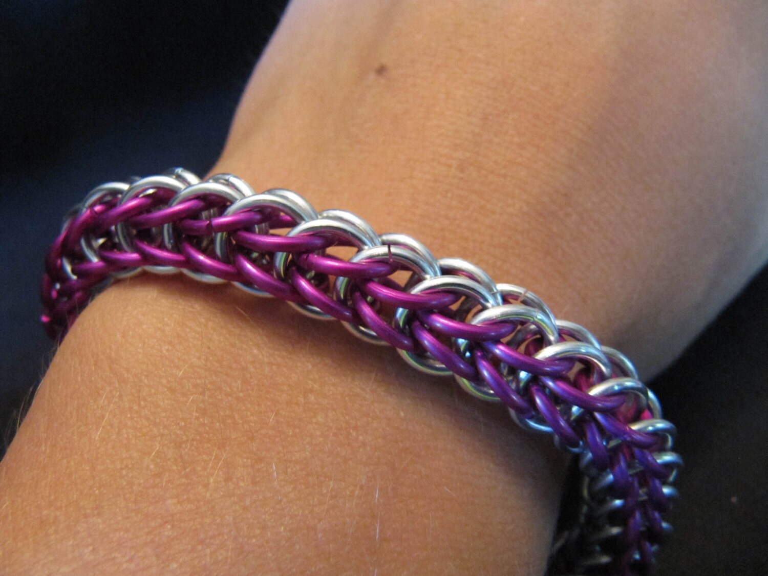 Flat Chain Bracelet - Violet main image 1