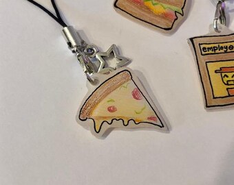 pizza phone charm