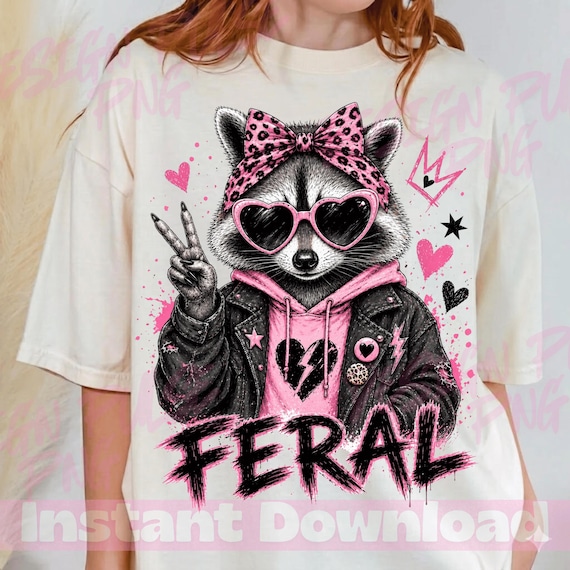 Feral Racoon Png, Raccoon Funny Png, Sarcastic Raccoon, Mama Raccoon Png, Mothers Day Png, Raccoon Boujee Png, Digital File