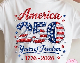 PNG de diamantes de imitación del 250 aniversario de Estados Unidos, celebración de la libertad de EE. UU., diseño brillante de estrellas y rayas, 1776-2026, descarga digital patriótica