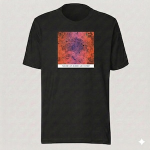 Graphic Tee Shirt 1-of-1 Google Maps Glitch Minimalist Abstract Generative Art Satellite Imagery JavaScript