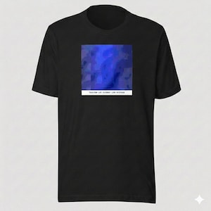 Graphic Tee Shirt 1-of-1 Google Maps Glitch Minimalist Abstract Generative Art Satellite Imagery JavaScript