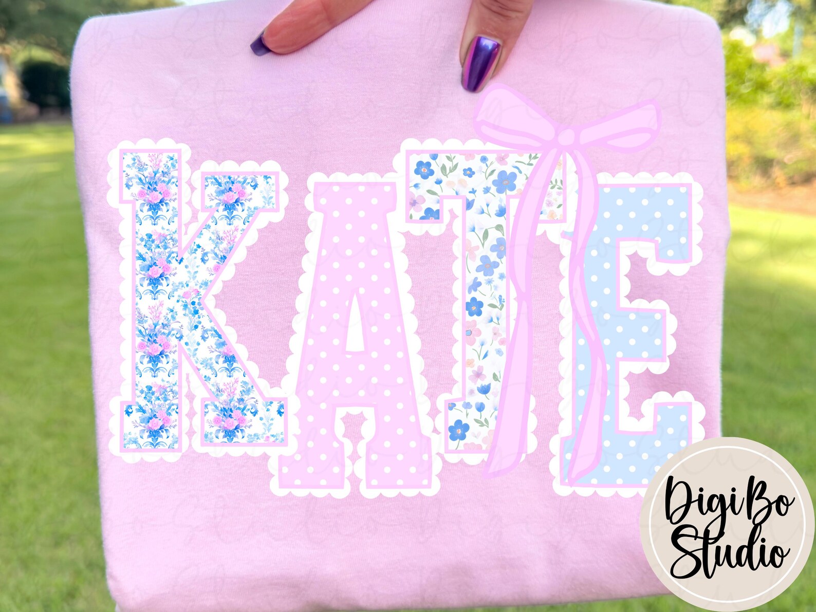 Grandmillennial Scalloped Trim Alphabet Set | Preppy Floral | Coquette ...
