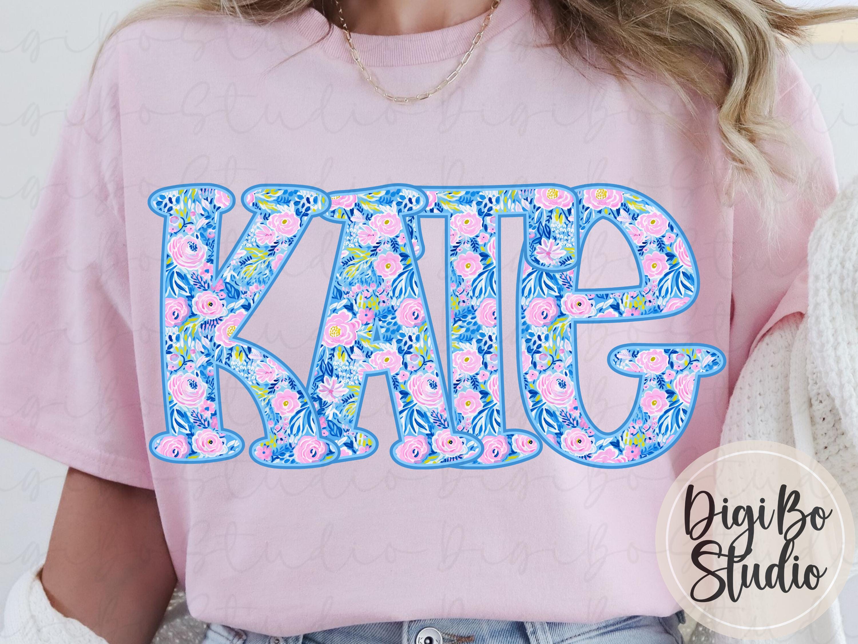 Preppy Pink Roses Alphabet Set | Colorful Floral Alpha | PNG Digital ...