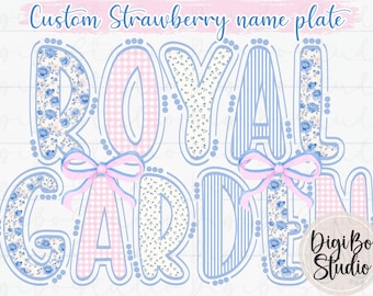 Grandmillennial Floral Alphabet Set | Preppy Lines Dots Alpha | Coquette Bow | PNG Digital Art | Sublimation