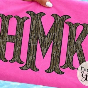 Bottomland Camo Fishtail Monogram Kit | PNG Digital Art (Sublimation)