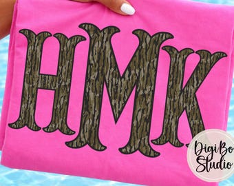 Bottomland Camo Fishtail Monogram Kit | PNG Digital Art (Sublimation)