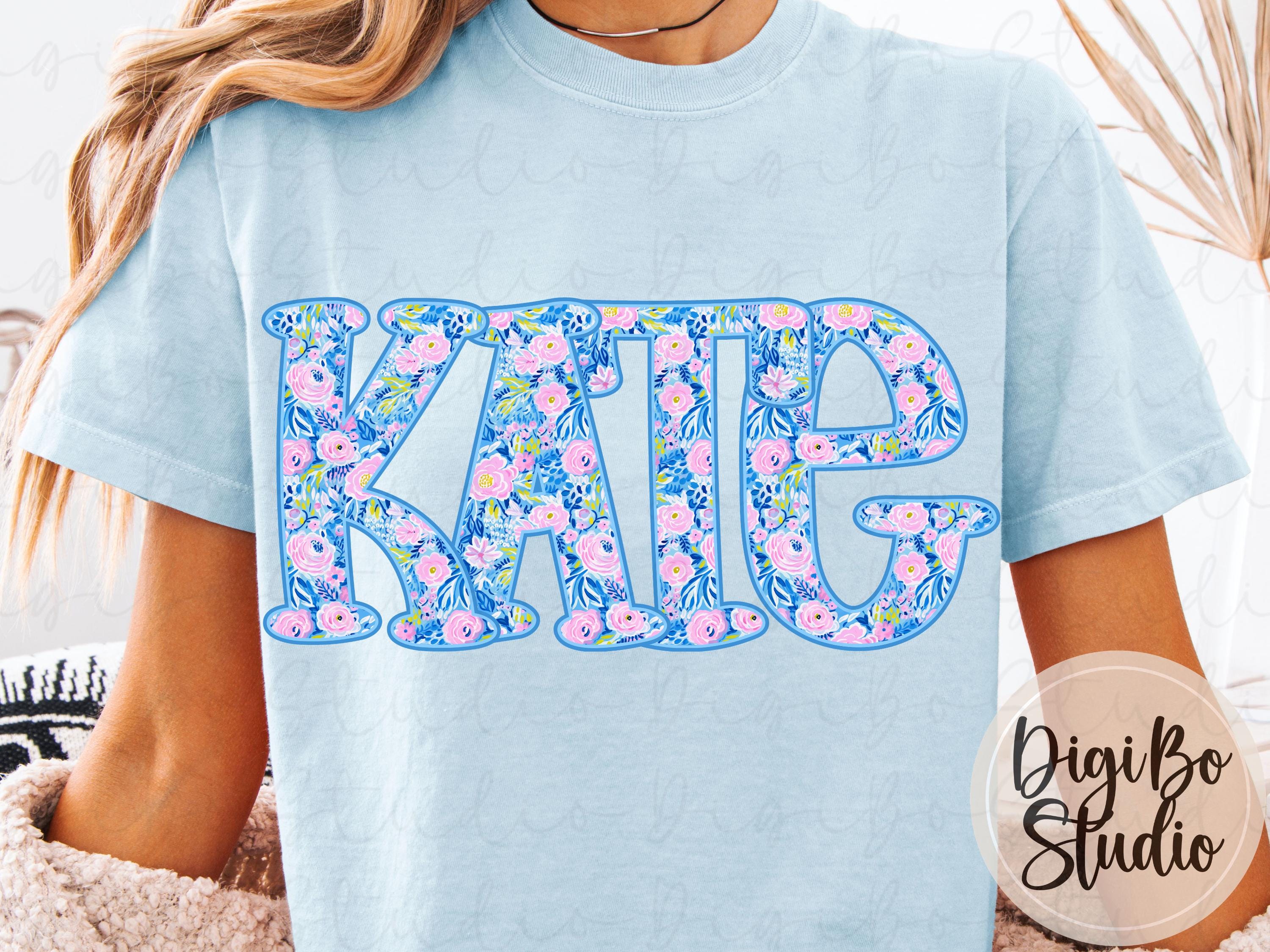 Preppy Pink Roses Alphabet Set | Colorful Floral Alpha | PNG Digital ...