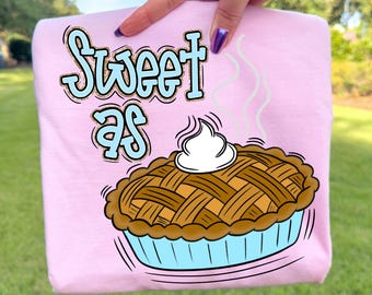 Preppy Sweet As Pie Design | Autumn Thanksgiving PNG Digital Art |