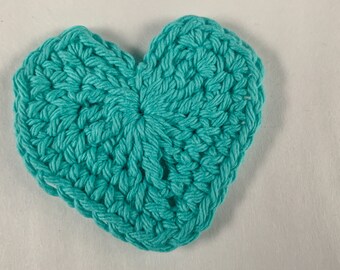 Crocheted  Heart cotton Face Scrubbers set of 6