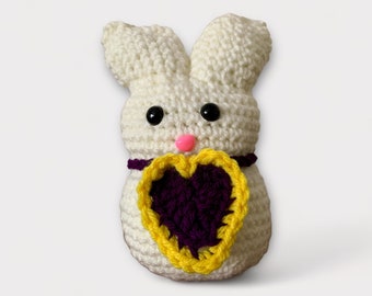White bunny crocheted bunny 7" bunny gift bunny easter gift bunny amigurumi bunny plushy small bunny doll crocheted white  marshmallow bunny