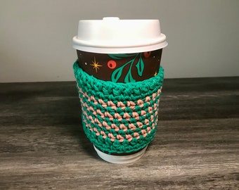 Handmade crocheted Tea cozy| coffee cozy| re-usable coffee cup sleeve