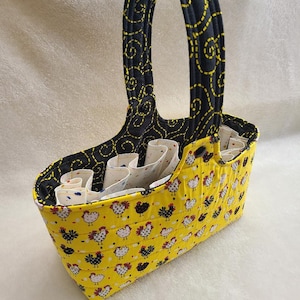 Egg Gathering Quilted Tote with Pockets