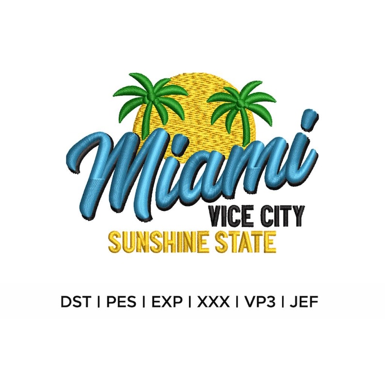 Miami Embroidery design