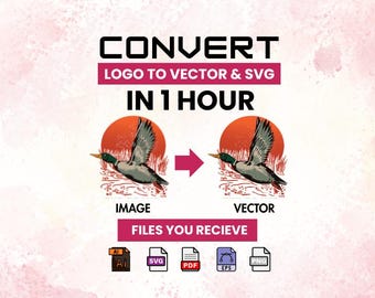Custom Vector Art Service , raster to vector ,Image to SVG, PNG, PDF