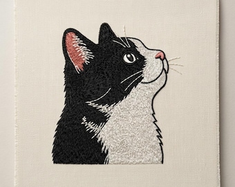 Stickmuster Katze | 5 Größen | Sofort-Download