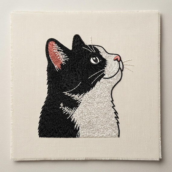 Cat Embroidery Design | 5 Sizes | Instant Download
