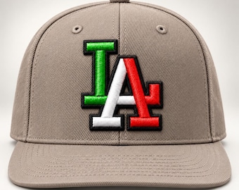 3D-Stickmuster „Los Angeles, Mexiko“ für Kappen | Digitaler Download