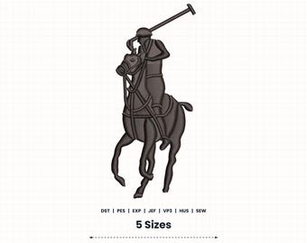 Stickmuster Polo-Reiter | 5 Größen | Sofort-Download