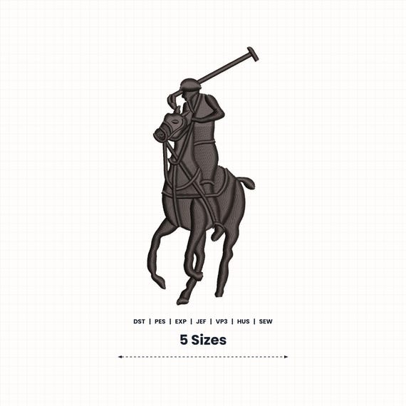 Polo Horse Rider Embroidery Design | 5 Sizes | Instant Download