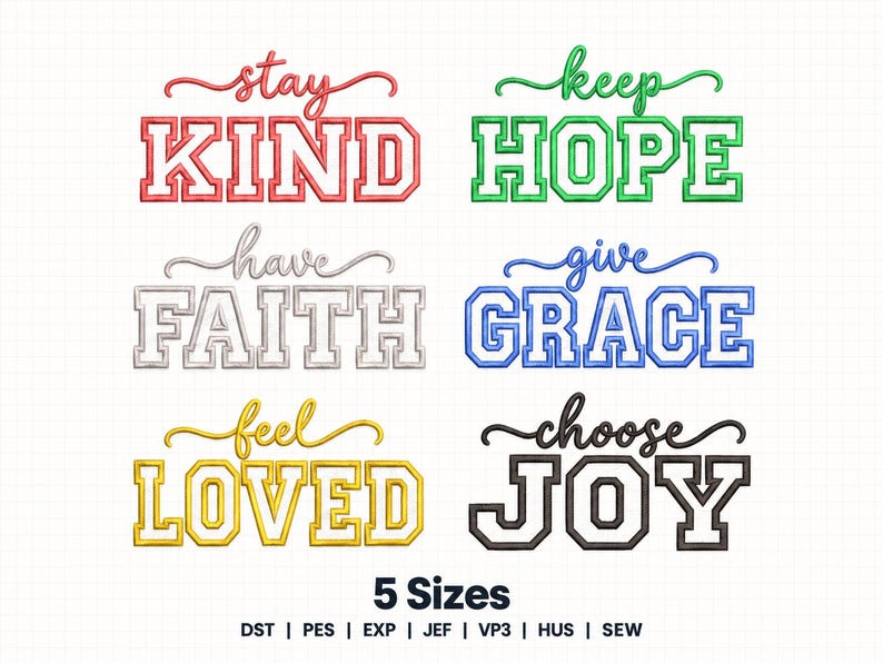 6 Applique Embroidery Design Bundle | 5 Sizes | Instant Download (photo 1)