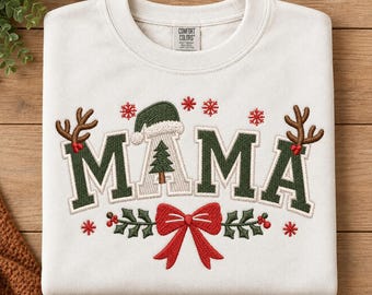 Weihnachtsstickmuster für Mama | 5 Größen | Sofort-Download