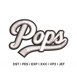 3D Puff Pops Broderidesign Snygg manusbokstäver för kepsar och kläder