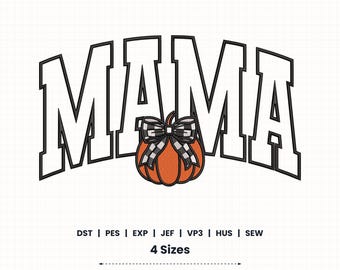Applikationsstickmuster „Mama Kürbis“ | 4 Größen | Sofort-Download
