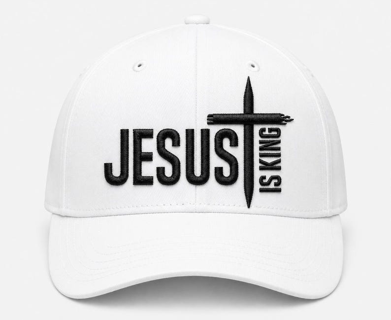 Jesus Is King Cap Embroidery Design | Instant Download (photo 1)