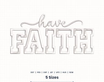 Have Faith Applique Embroidery Design