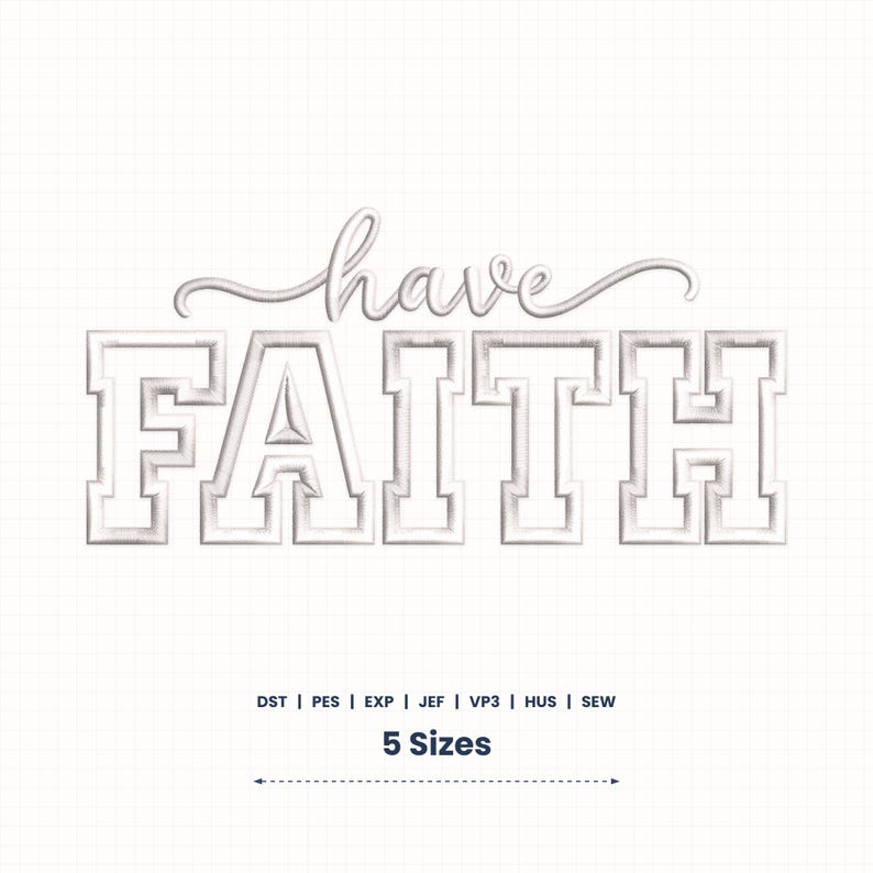 Have Faith Applique Embroidery Design (photo 1)