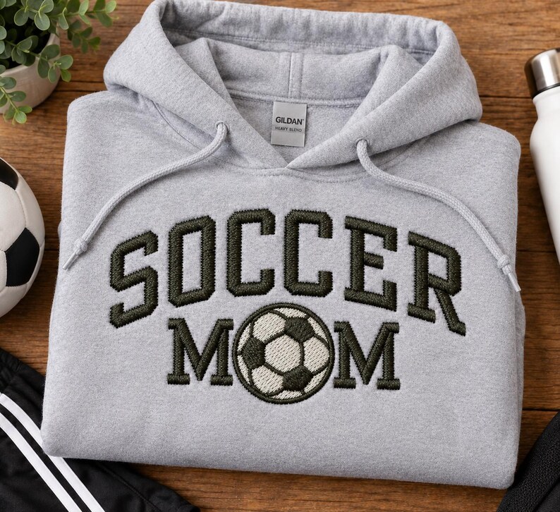 Soccer Mom Embroidery Design | 7 Sizes | Instant Download (photo 1)