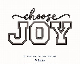 Choose Joy Applique Embroidery Design